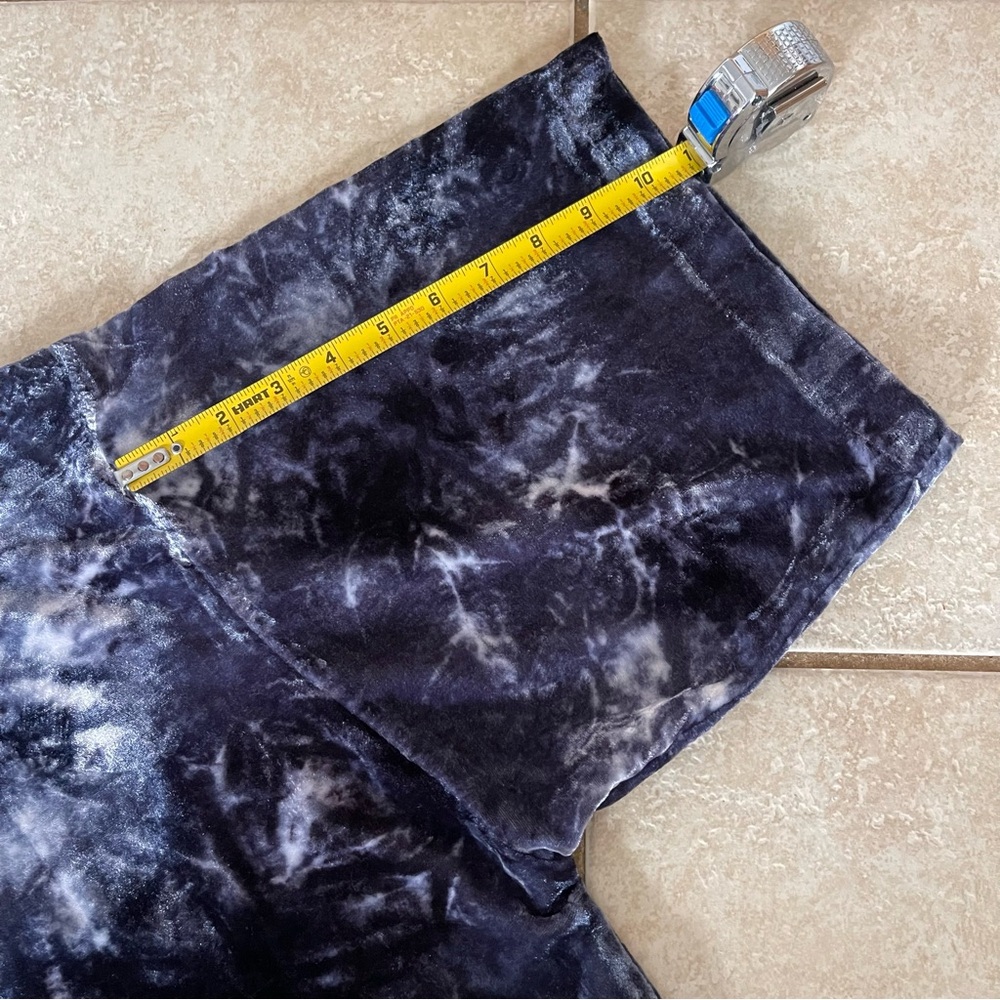 J Jill Top Women 3X Pure Tie-Dyed Deep Blue Velvet Boat Neck Whimsigoth‎ Fairy - Picture 7 of 9